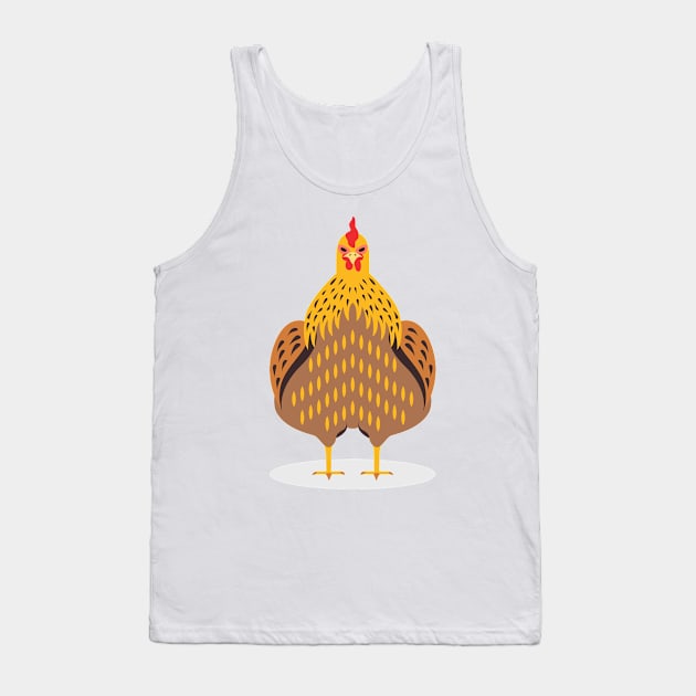 A Cute Chicken Tank Top by iswenyi Art